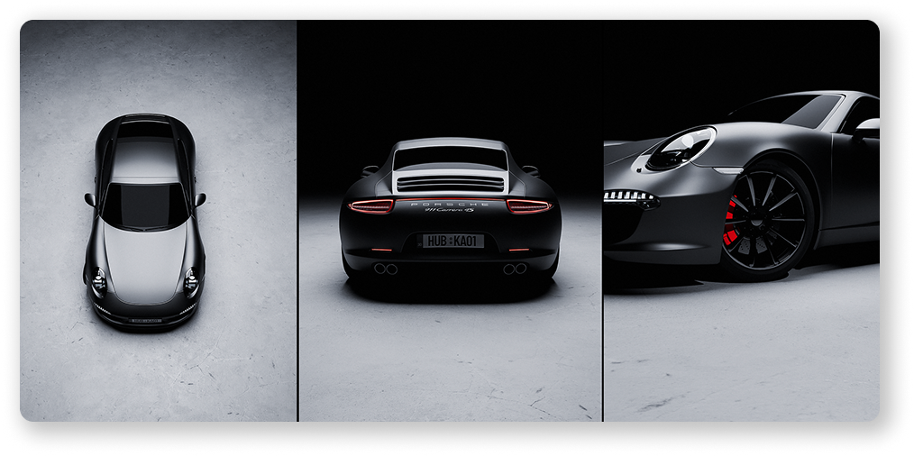 Porsche 911 Carrera 4S animation